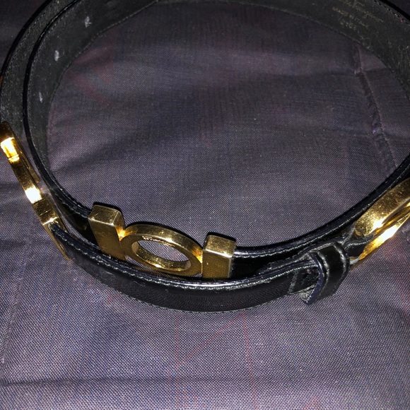 Salvatore Ferragamo Gold buckle belt